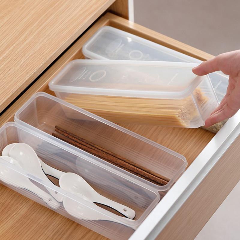 1Pc Rectangular Sealed Pasta Spaghetti Box Hermetic Jar Frui - TikTok ...