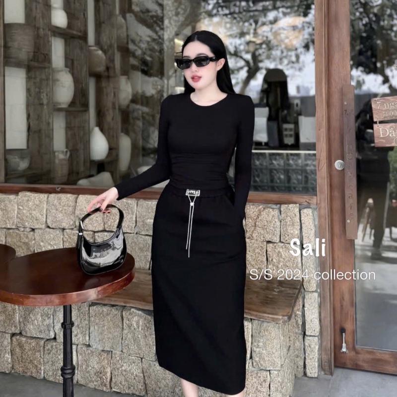 ￼Chân váy nỉ 2 da dáng dài hàng cao cấp Nữ Women Dress 6