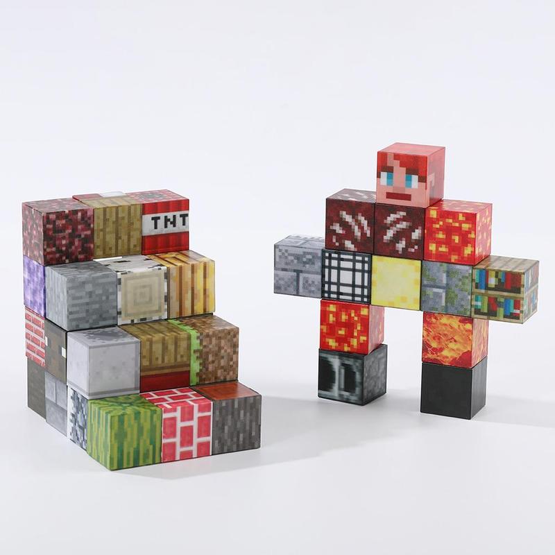 Product Introduction of MC Game Magnetic Cube Blocks Magnetic Cube Puzzle World Building Games Children's Puzzle Games 14