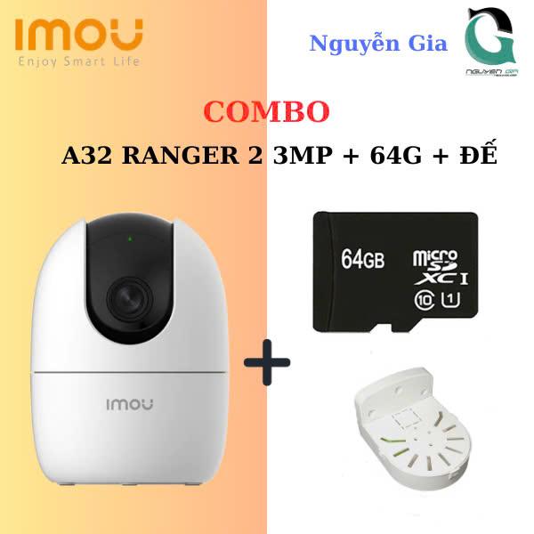  Imou Camera Wifi 360 độ IPC-A32EP-L Đàm thoại 2 chiều phát hiện chuyển động tích hợp còi báo động camera  đếm camera  control 
