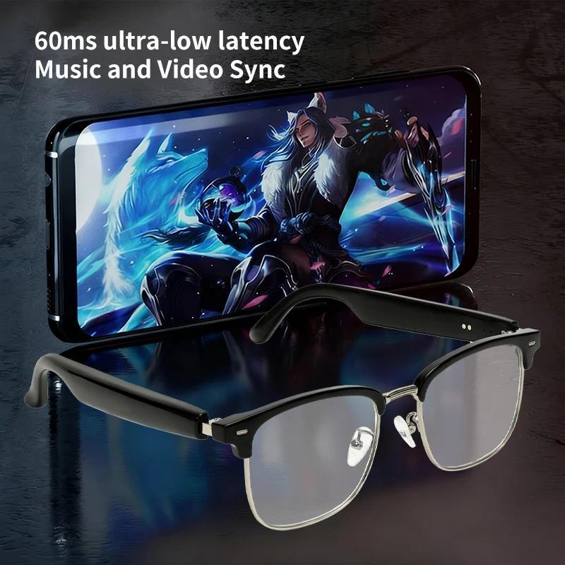 Smart Glasses Headset Wireless Bluetooth 5.0 Sunglasses Outdoor Sport Earphone Calling Music Eyeglasses App  Translator AI