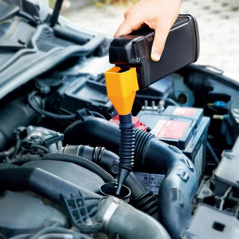 Product Introduction of Portable Foldable Telescopic Hose Flexible Drainage Tool Buckle Funnel Truck Motor Oil Gasoline Filling Extension Pipe Funnel 4