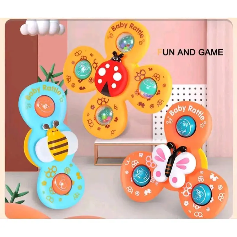 Mainan Edukasi Fidget Spinner Anak Mainan Mandi Putar Genggam Rattle Sensor Motorik 2