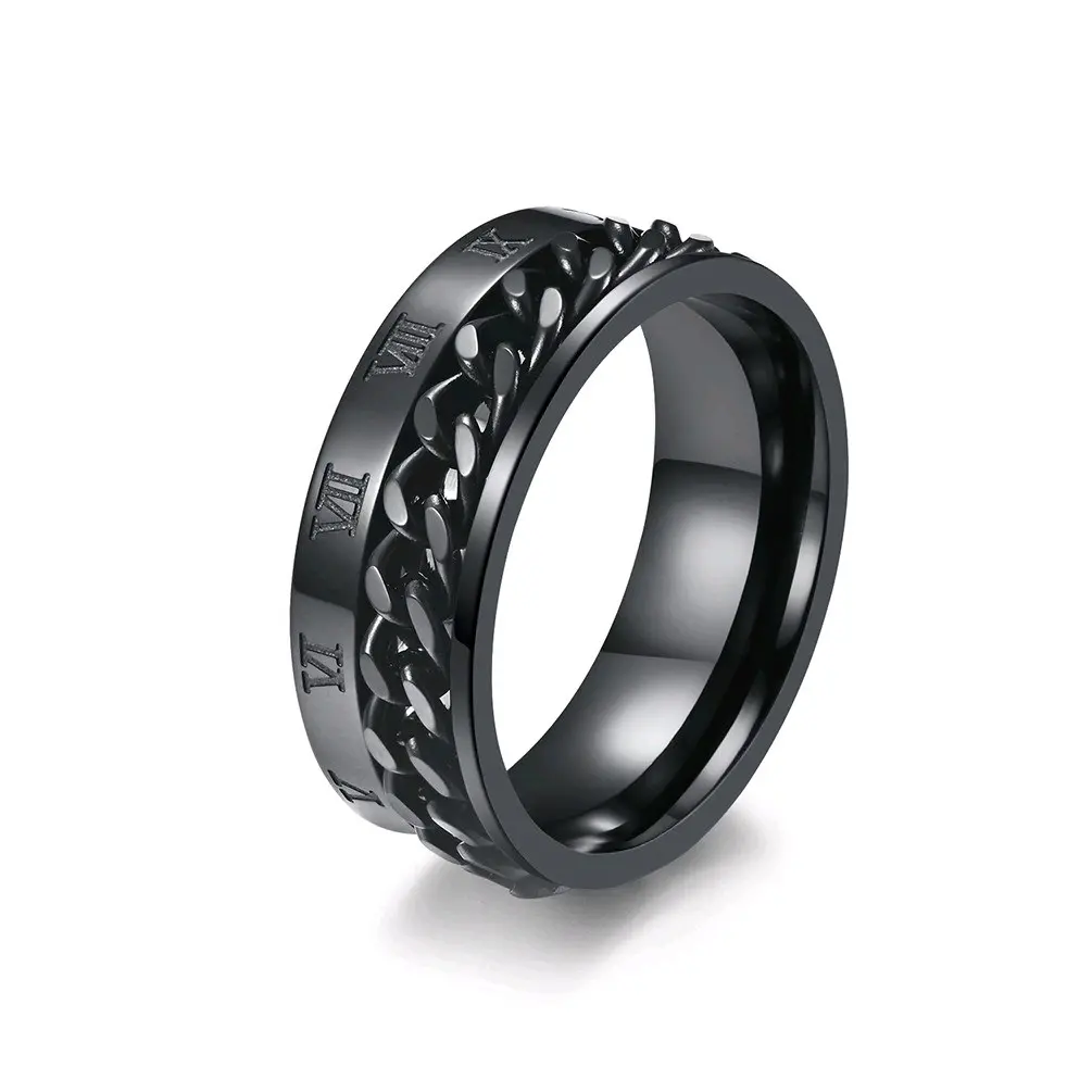 CINCIN TITANIUM AKSEN RANTAI ANTI KARAT/LUNTUR