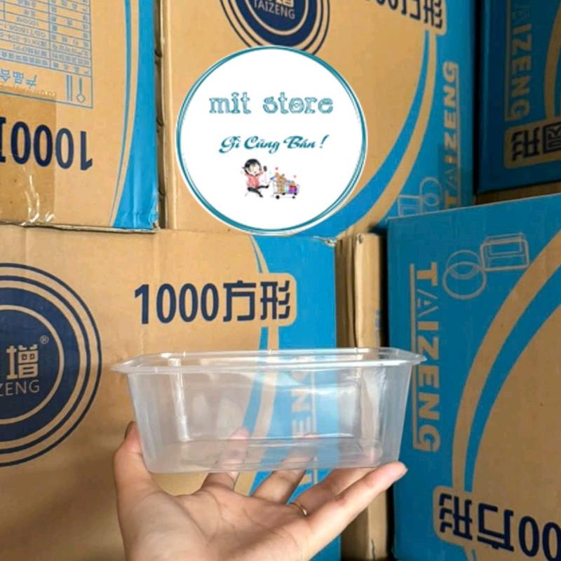 COMBO 100 chiếc Hộp Nhựa Chữ Nhật 750ml/ 1000ml Kèm Nắp - Hộp Nhựa Đựng Thức Ăn ,Hộp Nhựa Trữ Đông