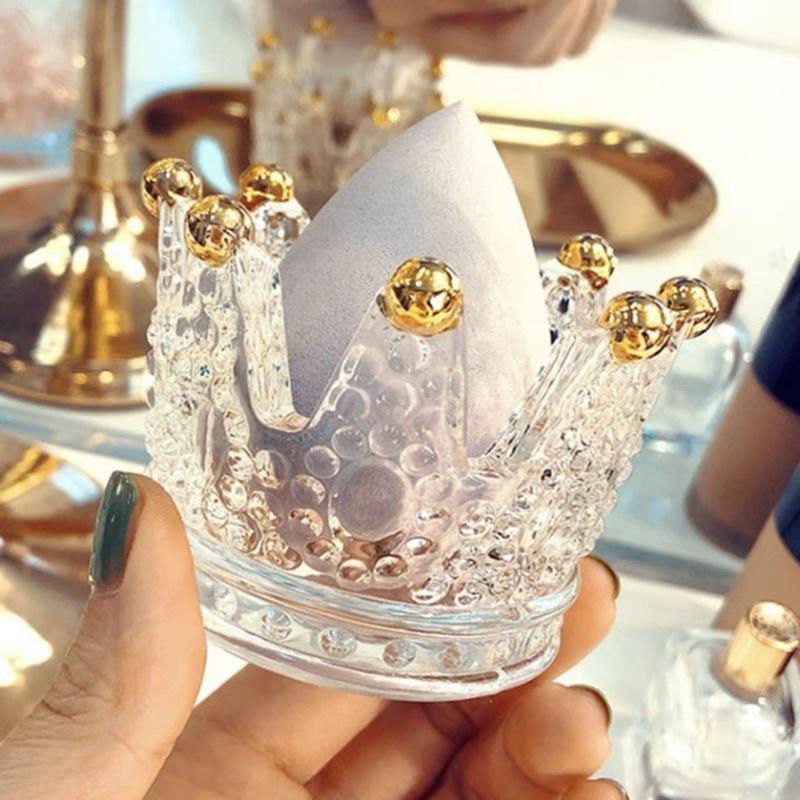 Vương Miệng Thuỷ Tinh Đựng Bông Mút, Đồ Trang Điểm, Trang Sức Và Làm Đế Đựng Nến 4