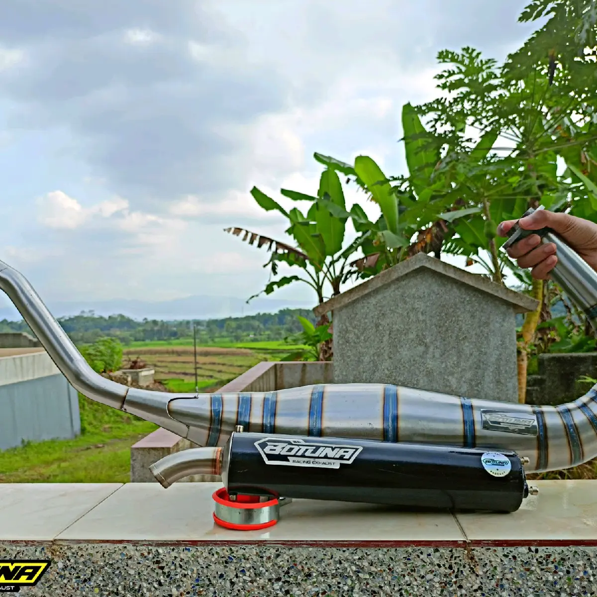 KNALPOT NINJA R RR SS COBRA  BOTUNA RACING TYPE GALVANIS COATING