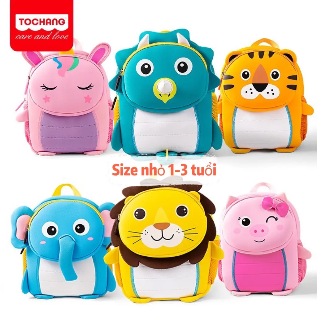 (MB) 1-3t Balo Tochang mềm nhẹ cho bé đi mầm non
