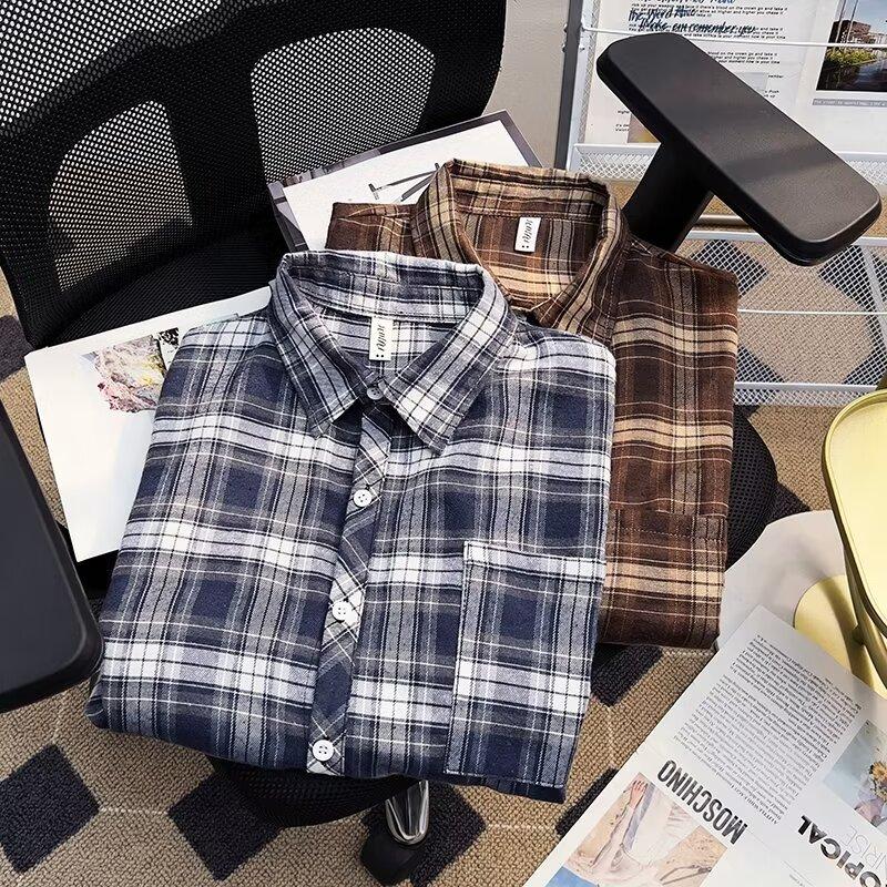 Product Introduction of เสื้อเชิ้ตลายสก๊อตย้อนยุคสำหรับผู้ชาย, แฟชั่น, ทรงหลวม, แจ็คเก็ตสุดเท่และป่า, เสื้อท็อปลายสก๊อตย้อนยุคสำหรับผู้ชาย, เสื้อผ้าผู้ชาย 12