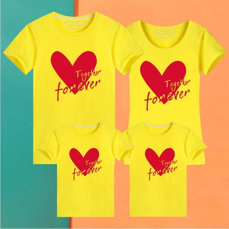 Love Parent-Child Short-Sleeved T-shirt for a Family of Three Or Four Clothes for the Whole Family Kindergarten Sports Meeting Business Attire Mother-Child Mother-Daughter Matching Outfit T Womenswear Overalls 8