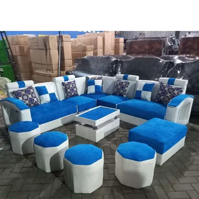 Sofa Eksklusif Sudut Jumbo U + Puff Davinci Minimalis + Meja (Promo Harga) 5