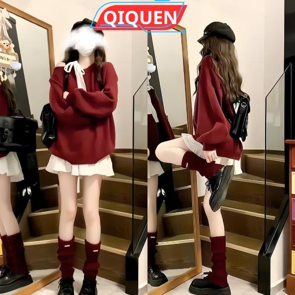 Sét áo nỉ trễ vai mix với chân váy xòe tầng phong cách trẻ trung thích hợp nhiều dịp