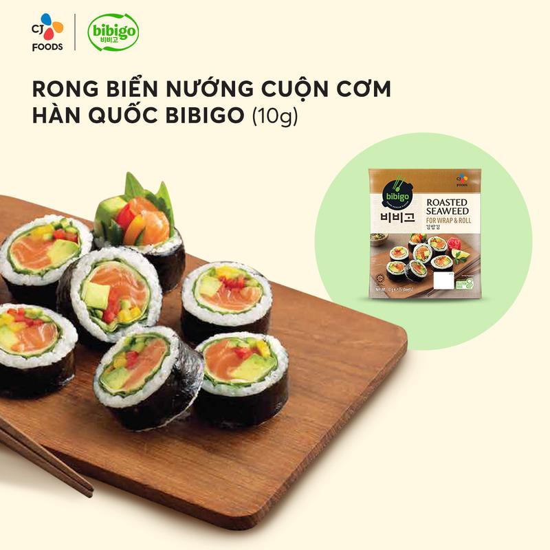  Rong biển nướng cuộn cơm Hàn Quốc Bibigo 10g  gồm 5 miếng làm kimbap  sushi  