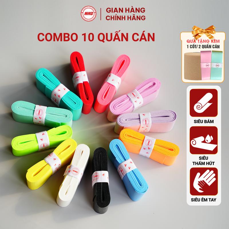 [Quấn Classic] Combo 10 Quấn Cán Cầu Lông MHKB, Cuốn Cán Vợt Cầu Lông Diễn Đàn Cầu Lông Việt Nam Sport Cao Su