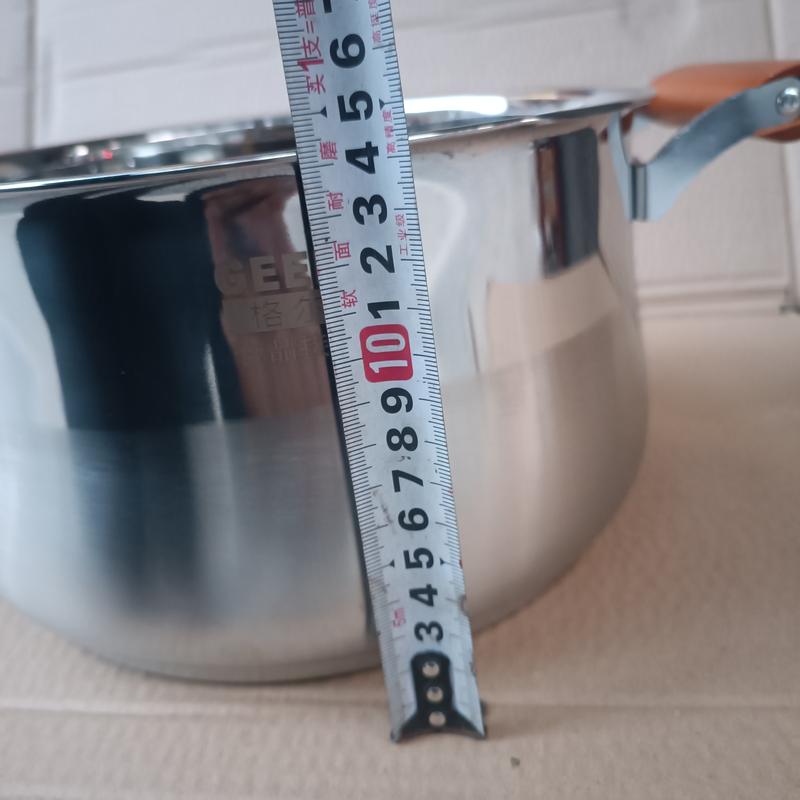Extra-Thick Stainless Steel Round Soup Pot with Lid and Dual Wooden Handles for Heat Resistance 8