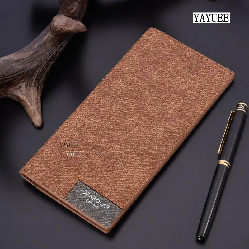 BWYJ042# Korean Long Wallet Ultra Thin Fashion Splicing Soft Face Wallet for Men and Women 2301