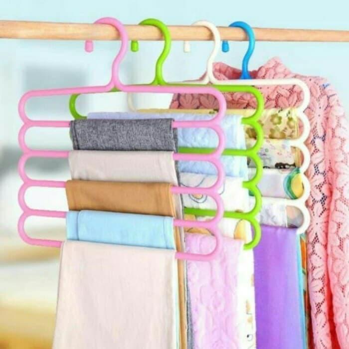 OPP Wih PROMO YUK Hanger Gantung 5 in 1/ Gantungan Baju / gantungan jilbab / gantungan hijab 5in1 / gantungan 5 layer FLASH SALE 0