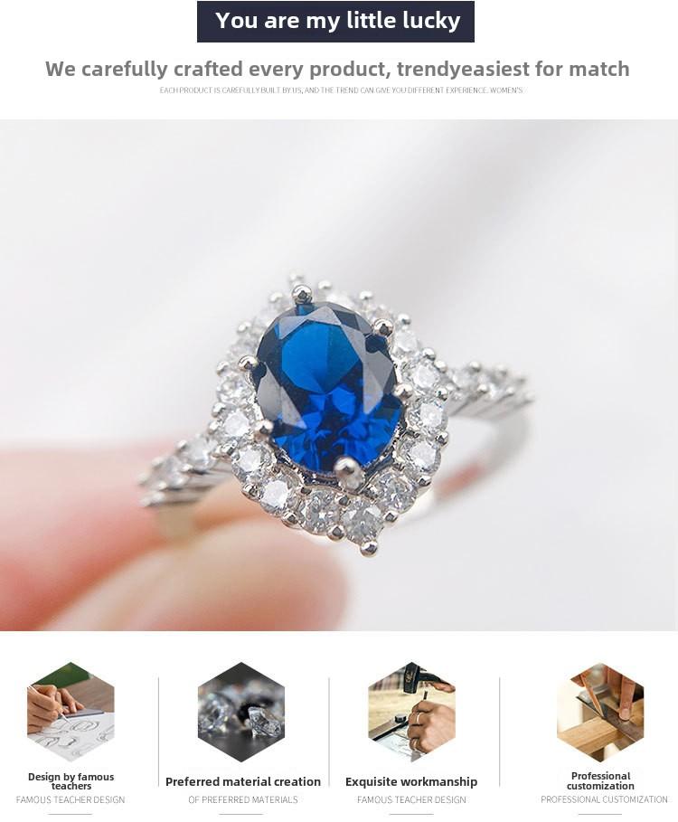 Product Introduction of TopKiss Exquisite Artisan Crafted Gemstone Jewelry Set - Simulated Blue Glass Colorful Gemstone Earrings, Ear Studs, and Pendant Set 10