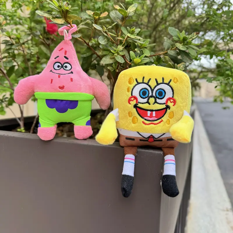 Búp Bê Mặt Dây Chuyền Nhồi Bông SpongeBob Pie Star, Thiết Kế Hoạt Hình Dễ Thương, Búp Bê Máy Cần Cẩu, Mặt Dây Chuyền Ba Lô, Móc Chìa Khóa Women Nữ 1
