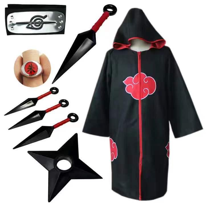Áo choàng cosplay Naruto Itachi Uchiha Ninja Naruto Yondaime Hokage Akatsuki Cloak cosplay Payne trang phục 4