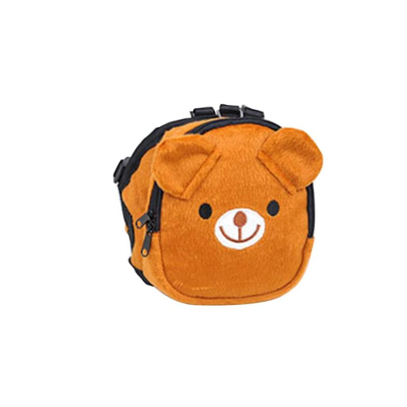 HEHUS og Backpack Saddle Bag Adjustable Pet Harness for Outdoor Brown Bear Pattern 7