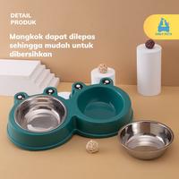 Gambar ONLY PETS Tempat Makan Minum Bentuk Kodok + Mangkuk Stainless Steel - L, Maroon dari Only Pets Kota Administrasi Jakarta Pusat 4 Tokopedia