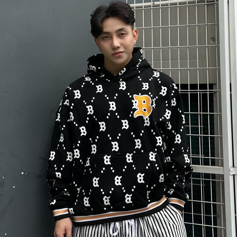 Áo Hoodie Boxy THE BAD GOD STRIPED - Menswear A00018 Tay Dài Lót Bông Có Túi 6