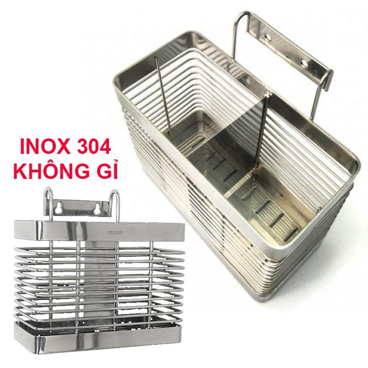 Ống đựng đũa muỗng vuông - ống đũa đôi inox 304 cao cấp inox 304 không gỉ OD-02 Nhà Bếp