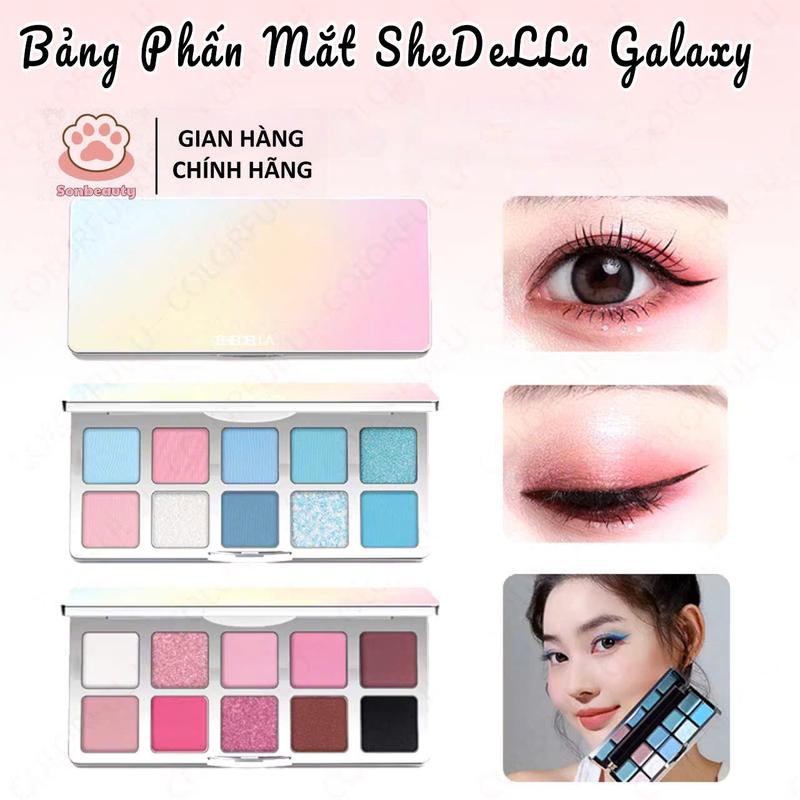 [SHEDELLA] Bảng Phấn Mắt Đa Năng 10 Ô SHEDELLA Galaxy 10g Trang Điểm Eyeshadow Nhũ Mắt Nữ bắtsáng Đánh Mắt Trang Điểm Mắt
