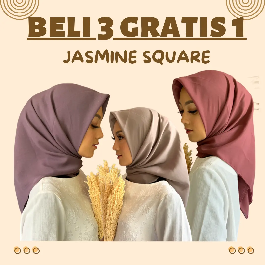 JASMINE SQUARE 115 x 115cm (BELI 3 GRATIS BEBAS PILIH WARNA)