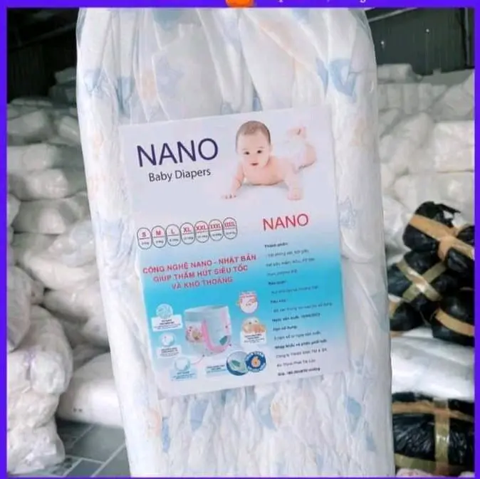 Bỉm trẻ em bỉm quần trẻ em siêu thấm hút tốt không lo ham tã (Nano) SIZE m bịch 50 miếng quần.