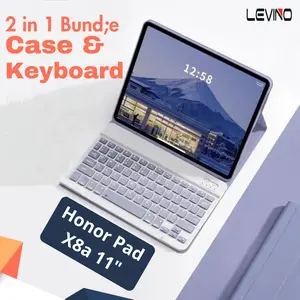 LEVINO Case Keyboard Magnetic for Honor Pad X8A Honor X9 11.5 2023 Leather Case Cover with Pencil Holder Smart Softcase