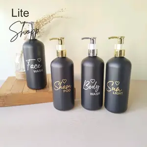 Botol Sabun cair Luxury Aesthetic 500ml HITAM DOFF GS