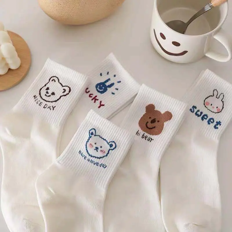 Tất nữ cổ ngắn dễ thương chất liệu cotton  phong cách Hàn Quốc 2023 TAHYCO TN04 1 ĐÔI 3