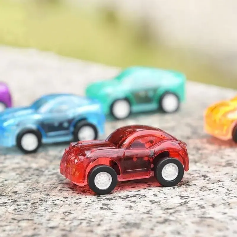 10 Counts Pull Back Cars, Pull Back Racing Vehicles Mini Car Toys for Kids Birthday Party (Random Color and Shape) 6