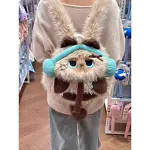 (COD) Tas Ransel Kucing Anak-anak Tas Ransel Boneka Kerah Bulu Karakter Tas Boneka Bagpack SUPERMALL88