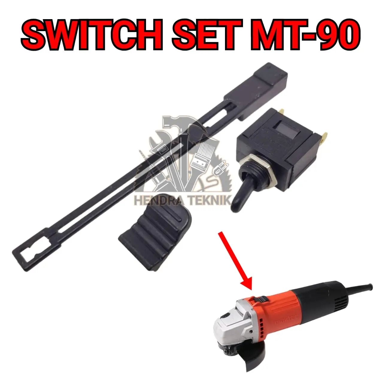 SPAREPART SWITCH GRINDA MAKTEC MT90 MT91 SUKU CADANG SAKLAR LEVER GRINDA SKAKEL SLIDING GESER RYU 100-4