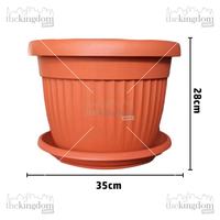 Gambar Claris Garden 5835 Florence Pot Tanaman Kebun Taman + Tatakan 14,5L dari The Kingdom Shop Kota Administrasi Jakarta Utara 4 Tokopedia
