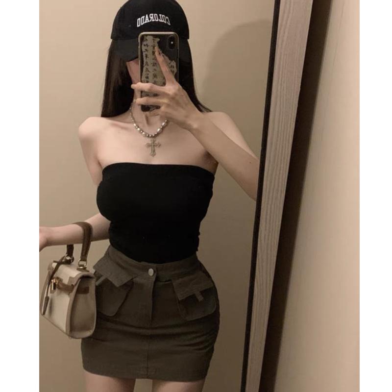 Áo Ống Sexy Chất Bozip KHÔNG kèm mút ngực Gợi Cảm Kiểu Dáng Hàn Quốc -A6- Ảnh Và CLip Thật Nữ Women Top Kem Top Kem