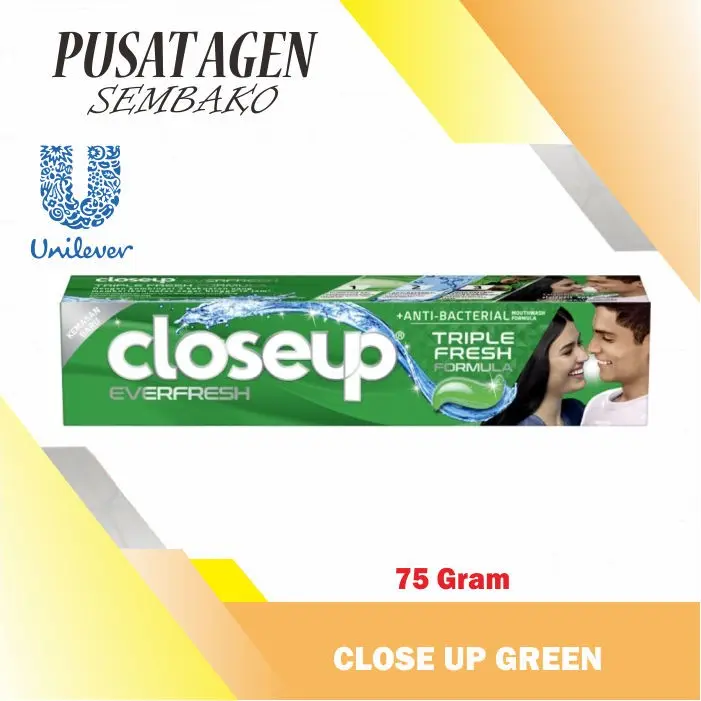 CLOSEUP PASTA GIGI GREEN 75 G CLOSE UP HIJAU FRESH 75G 75GR GR 75GRAM GRAM ODOL 0