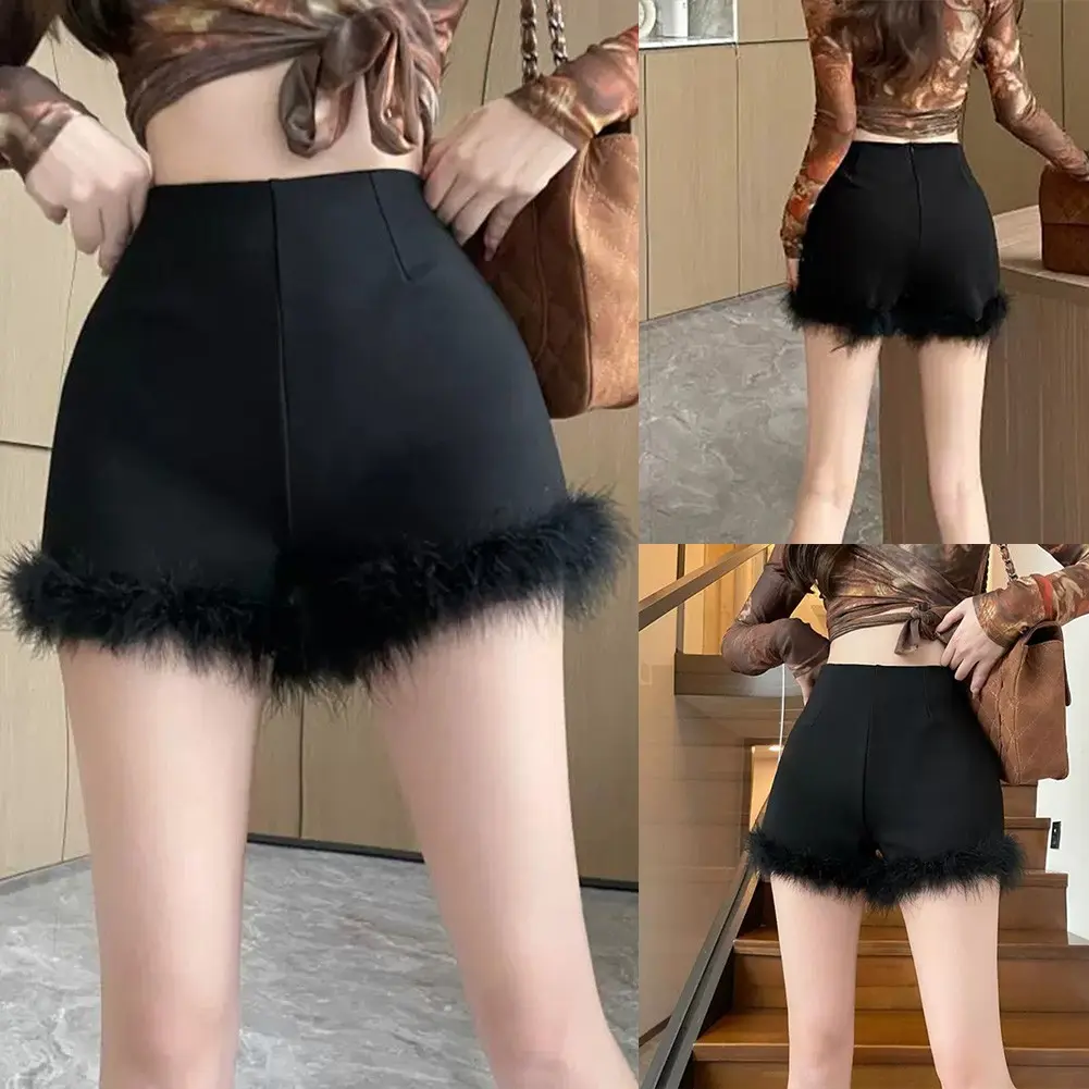 Quần Soóc Thời Trang Nữ, Phong Cách Glam Cổ Điển Cạp Cao, Dáng Ôm, Dáng Bó Sát quần  nỉ