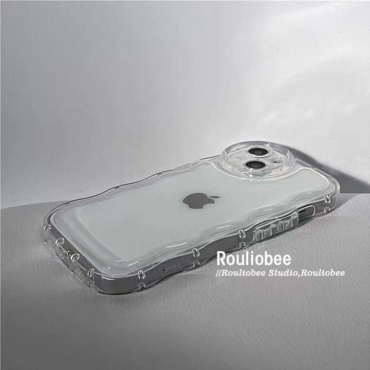 Product Introduction of Simple iPhone11/12 bright surface 13promax female 7/8p big wave iphone14 mobile phone case xs xr tide 1