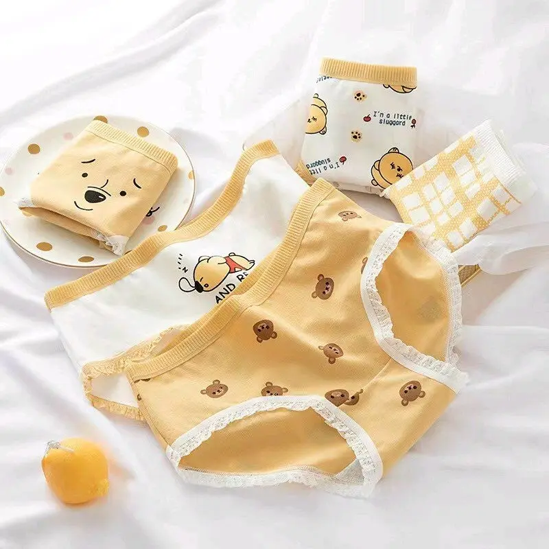 Lố 10 Quần Lót Cotton Mềm Hoạ Tiết CuTe Nữ Women 1