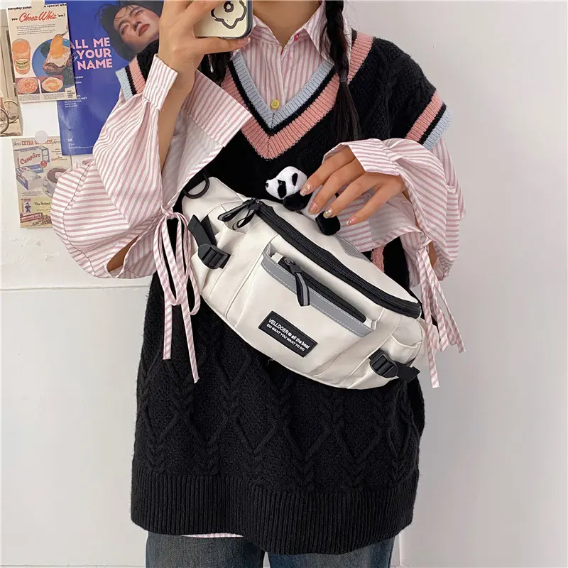 New Chest Bag for Men Japanese Harajuku Workwear Style Sports Crossbody Bag Korean Versatile Student Cycling Shoulder Waist Bag Trendy