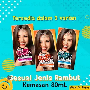 Find It Store - Makarizo Hair Energy Easy Straight Mild Medium Strong 80ml 80 ml Pelurus Rambut Smoothing Rebonding BPOM Mousse Straightening Pomade Straightener