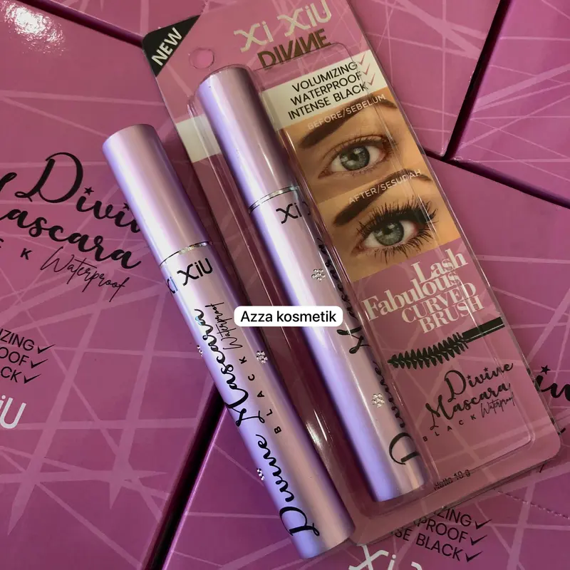 XI XIU Mascara || Lovely || Black Pink Mascara Divine Waterproof Volumizing || Divine 2n1 || LashXtra || Maskara Waterproof Memperpanjang Memperpanjang 4