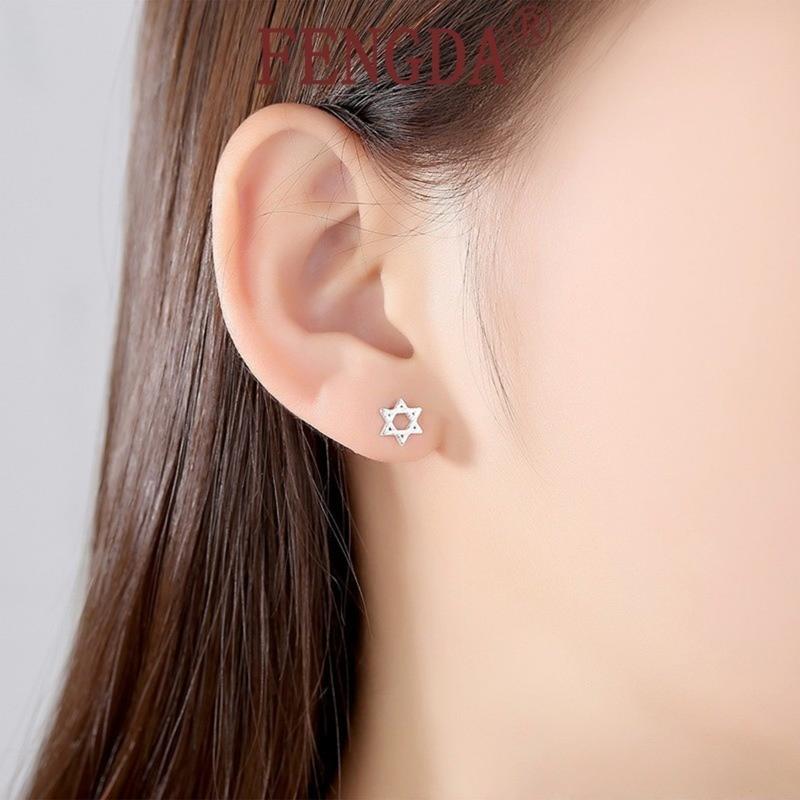 Product Introduction of Bông Tai Hình Lục Giác, Thiết Kế Hợp Xu hướng, Mạ Vàng, Dành Cho Nữ, Đơn Giản Và Rỗng, Chải, Phong Cách, [Thanh Toán Khi Nhận Hàng] 19