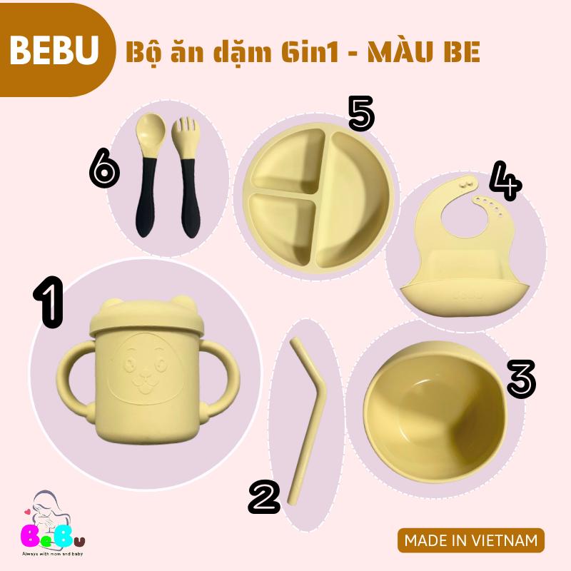 BEBU Bộ ăn dặm BeBu Silicon Cao cấp cho bé (2 màu)
