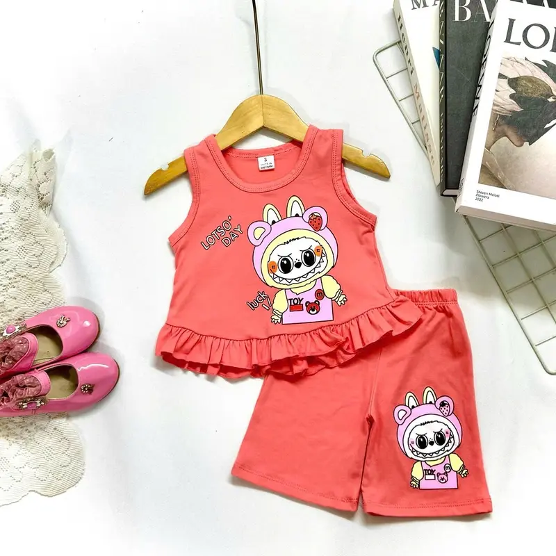 Bộ bé gái sát nách labubu và kurumi a3 combo3 bộ 109k miễn phí shop 6