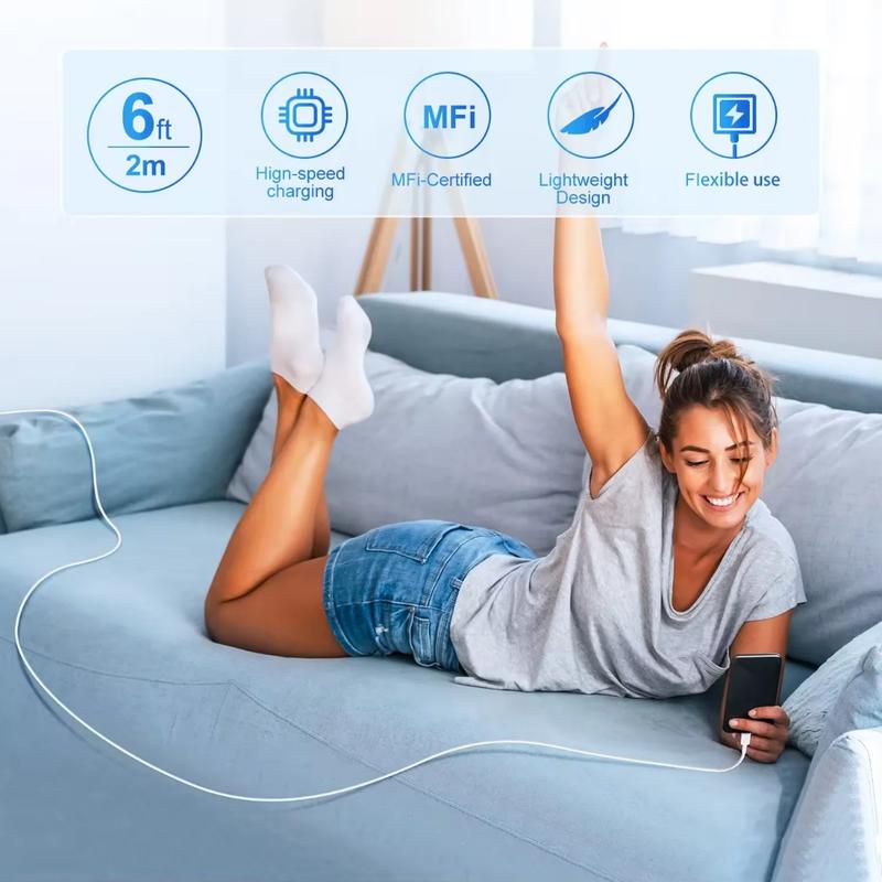 Cáp Type C, Chính Hãng 20W, Dành Cho iPhone 13 / 12 / 11 / 14 / 15, Pro Max, Mini, 7 / 8 Plus, X / XS / XR, Bộ Sạc iPad, Cáp Sạc Nhanh, Có Ngày Tháng Điện Thoại, Ba giắc Cắm, Hai Chiều Dài 5